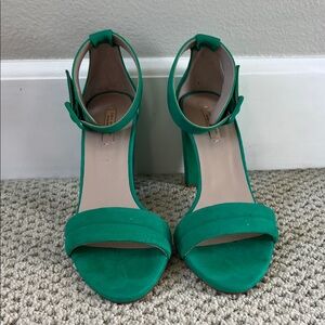 Zara Vibrant Green Heels
